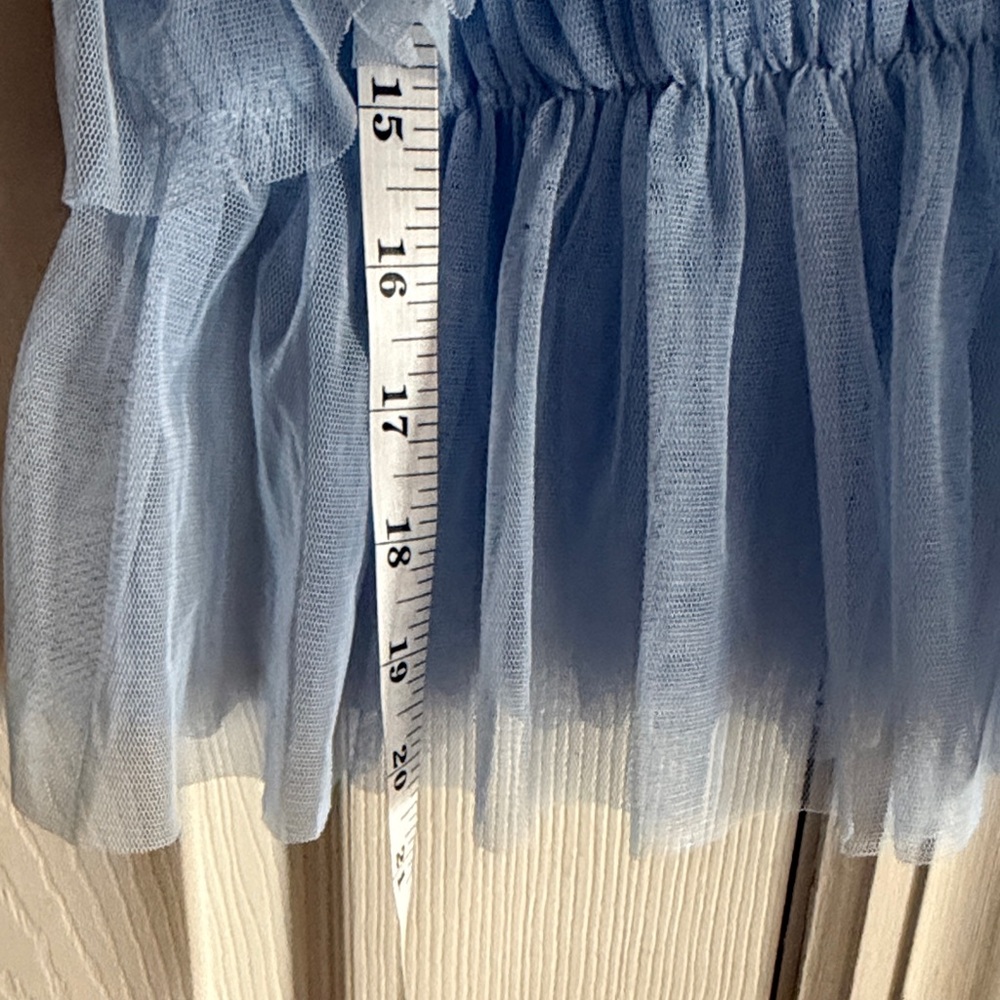 Sheer Ruffle Peplum Button-Front Top - Light Blue - Picture 4 of 5